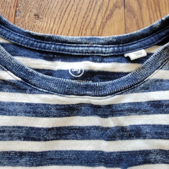 Boys Denim Jean Shorts H&M and AG Striped Tee Summer Size 6T 7T Bundle - Picture 2 of 16